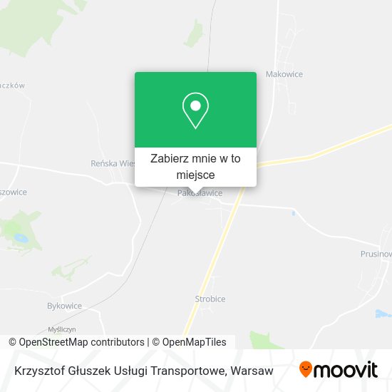 Mapa Krzysztof Głuszek Usługi Transportowe