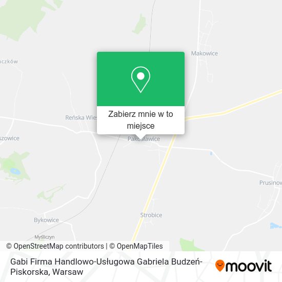 Mapa Gabi Firma Handlowo-Usługowa Gabriela Budzeń-Piskorska