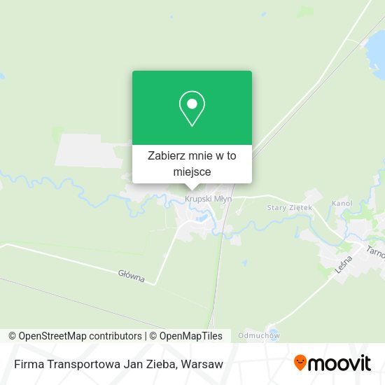 Mapa Firma Transportowa Jan Zieba