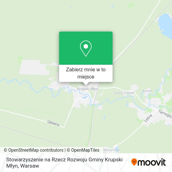 Mapa Stowarzyszenie na Rzecz Rozwoju Gminy Krupski Młyn