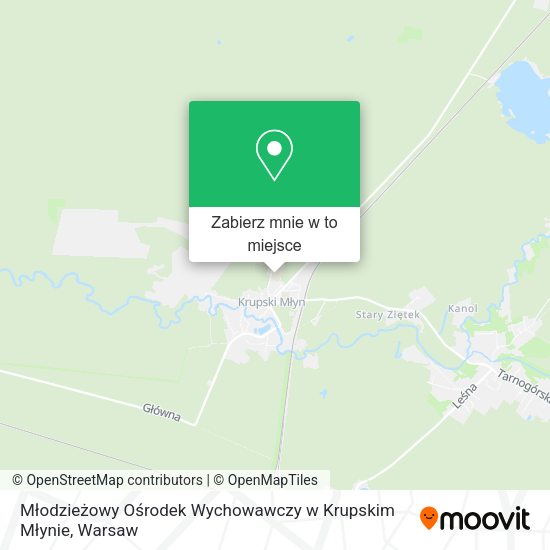 Mapa Młodzieżowy Ośrodek Wychowawczy w Krupskim Młynie