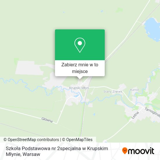 Mapa Szkoła Podstawowa nr 2specjalna w Krupskim Młynie