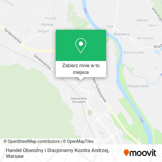 Mapa Handel Obwoźny i Stacjonarny Kozdra Andrzej