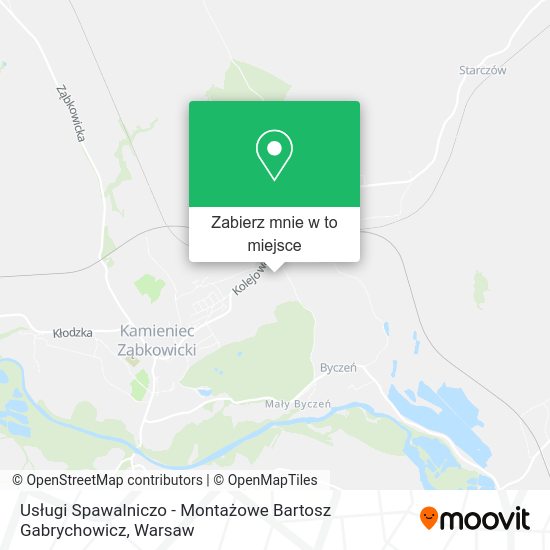 Mapa Usługi Spawalniczo - Montażowe Bartosz Gabrychowicz