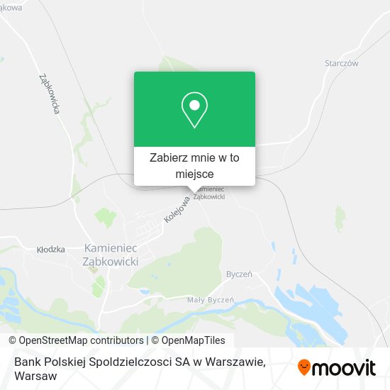 Mapa Bank Polskiej Spoldzielczosci SA w Warszawie