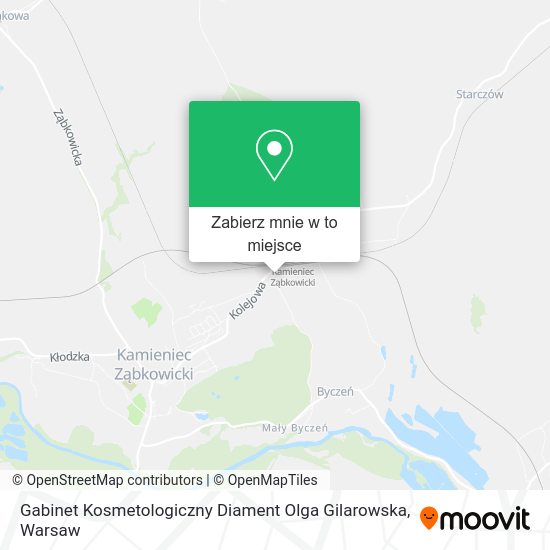 Mapa Gabinet Kosmetologiczny Diament Olga Gilarowska