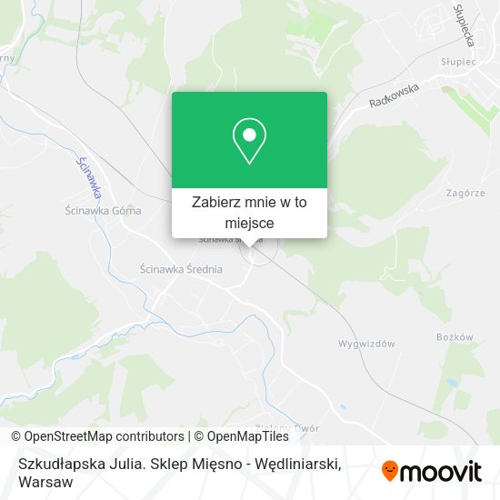 Mapa Szkudłapska Julia. Sklep Mięsno - Wędliniarski