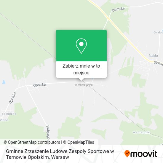 Mapa Gminne Zrzeszenie Ludowe Zespoly Sportowe w Tarnowie Opolskim