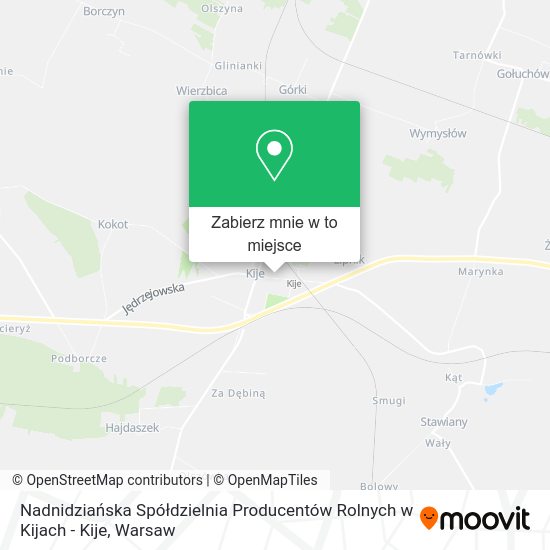 Mapa Nadnidziańska Spółdzielnia Producentów Rolnych w Kijach - Kije