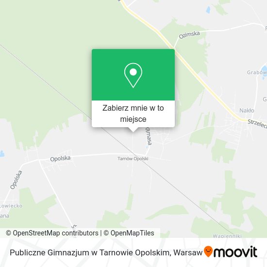 Mapa Publiczne Gimnazjum w Tarnowie Opolskim