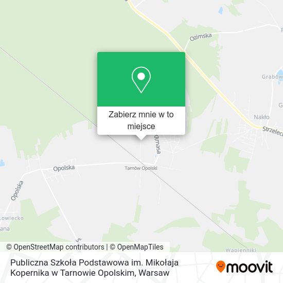 Mapa Publiczna Szkoła Podstawowa im. Mikołaja Kopernika w Tarnowie Opolskim