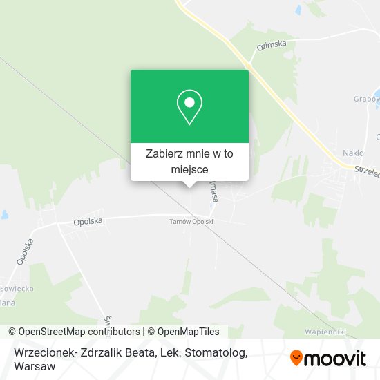 Mapa Wrzecionek- Zdrzalik Beata, Lek. Stomatolog