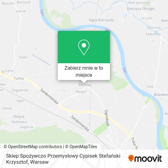 Mapa Sklep Spożywczo Przemysłowy Cypisek Stefański Krzysztof