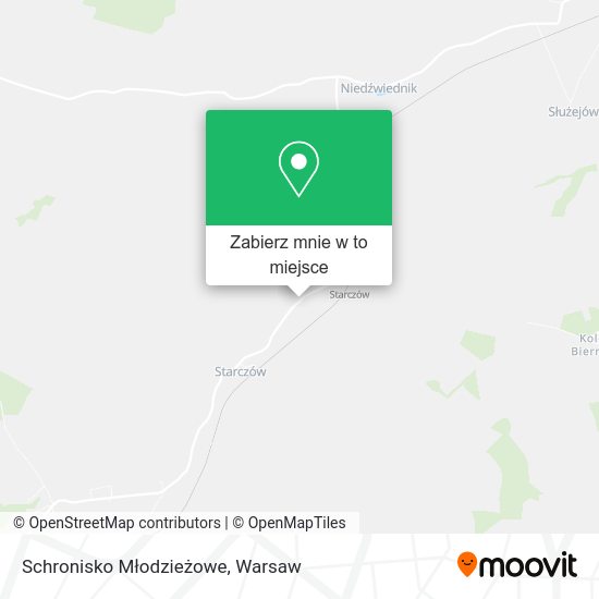 Mapa Schronisko Młodzieżowe