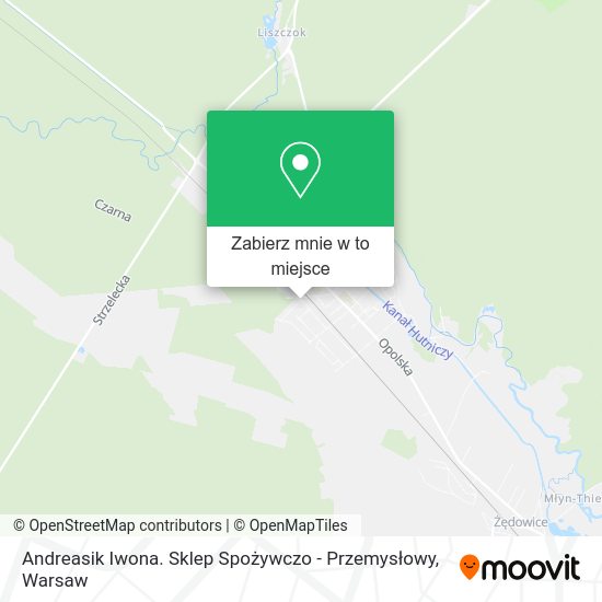 Mapa Andreasik Iwona. Sklep Spożywczo - Przemysłowy