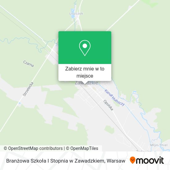 Mapa Branżowa Szkoła I Stopnia w Zawadzkiem