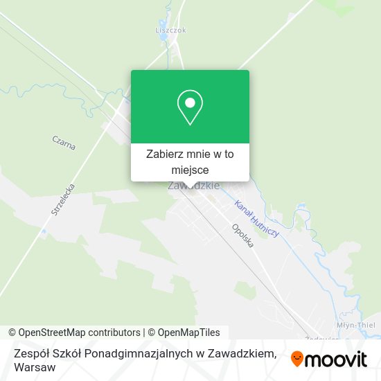 Mapa Zespół Szkół Ponadgimnazjalnych w Zawadzkiem