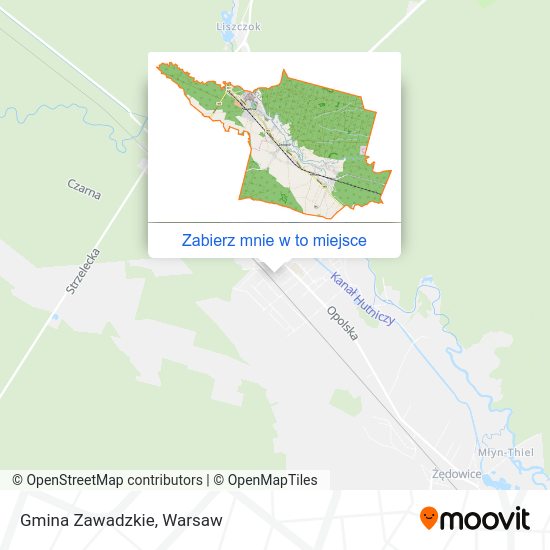 Mapa Gmina Zawadzkie