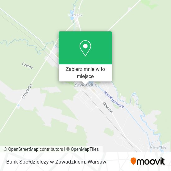 Mapa Bank Spółdzielczy w Zawadzkiem