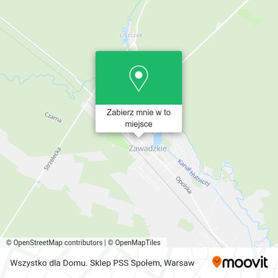 Mapa Wszystko dla Domu. Sklep PSS Społem