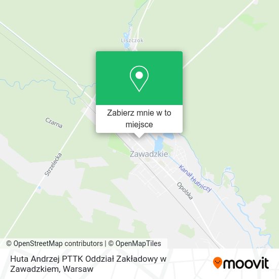 Mapa Huta Andrzej PTTK Oddział Zakładowy w Zawadzkiem