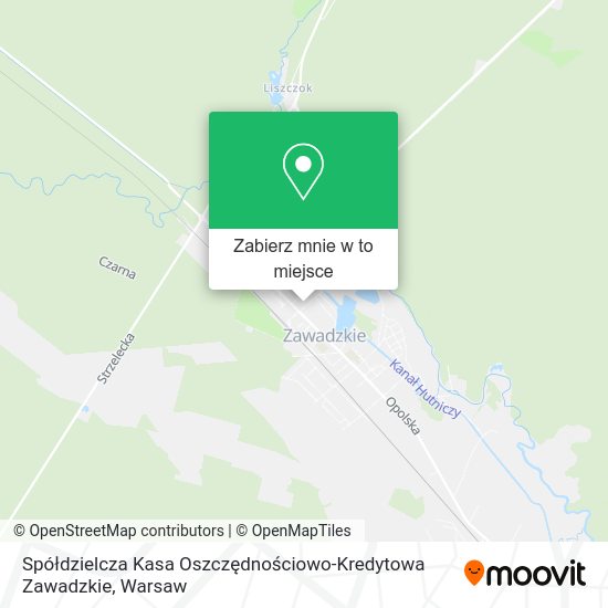 Mapa Spółdzielcza Kasa Oszczędnościowo-Kredytowa Zawadzkie