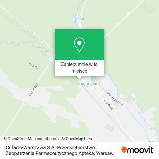 Mapa Cefarm-Warszawa S.A. Przedsiebiorstwo Zaopatrzenia Farmaceutycznego Apteka