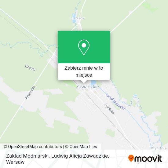 Mapa Zaklad Modniarski. Ludwig Alicja Zawadzkie