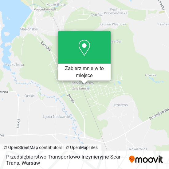 Mapa Przedsiębiorstwo Transportowo-Inżynieryjne Scar-Trans