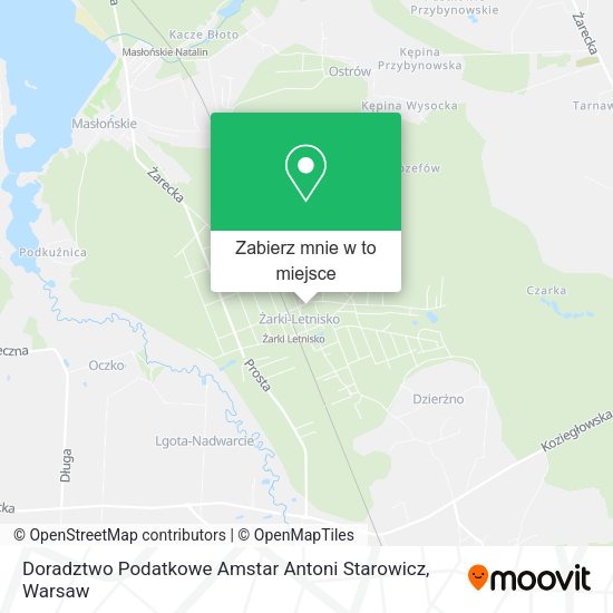 Mapa Doradztwo Podatkowe Amstar Antoni Starowicz