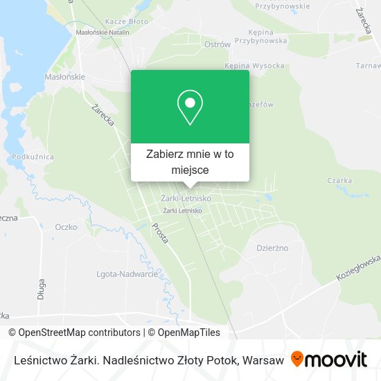 Mapa Leśnictwo Żarki. Nadleśnictwo Złoty Potok