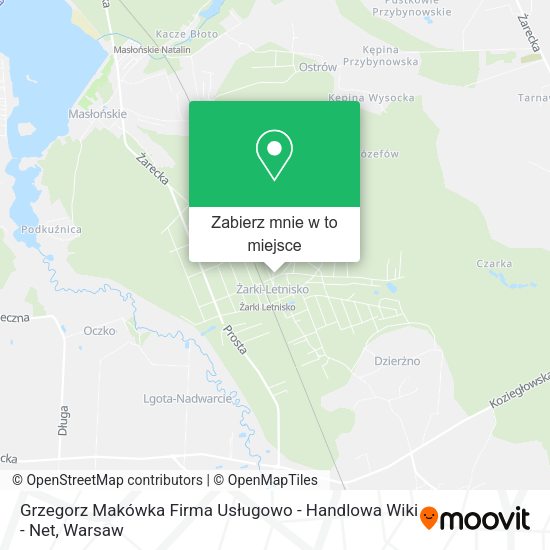 Mapa Grzegorz Makówka Firma Usługowo - Handlowa Wiki - Net