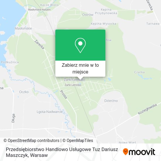 Mapa Przedsiębiorstwo Handlowo Usługowe Tuz Dariusz Maszczyk