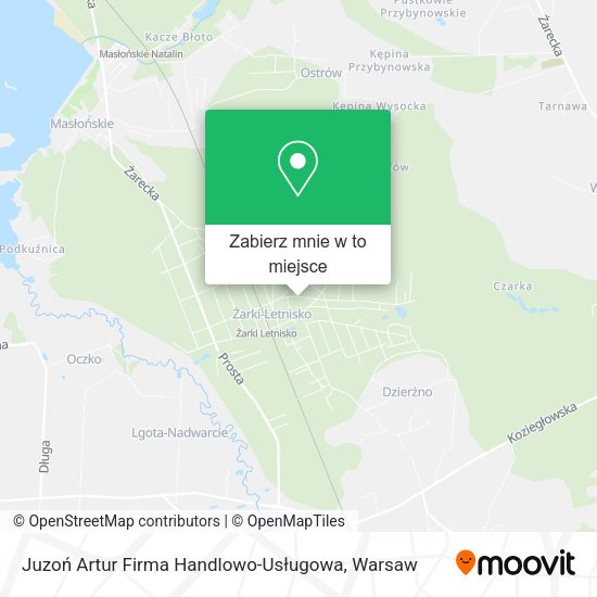 Mapa Juzoń Artur Firma Handlowo-Usługowa