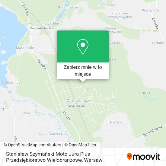 Mapa Stanisław Szymański Moto Jura Plus Przedsiębiorstwo Wielobranżowe