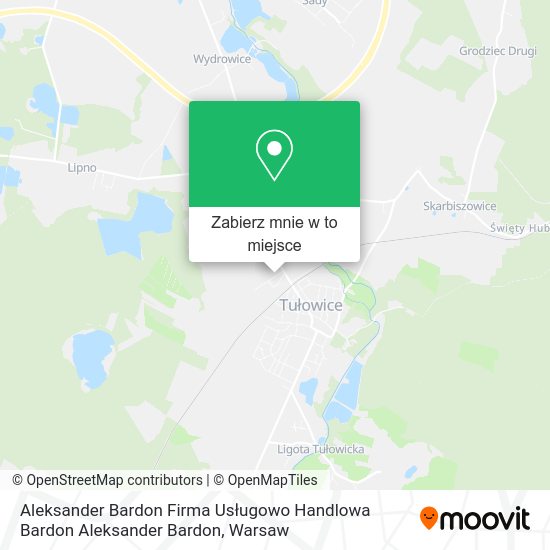 Mapa Aleksander Bardon Firma Usługowo Handlowa Bardon Aleksander Bardon