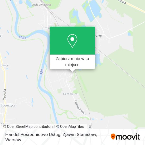 Mapa Handel Pośrednictwo Usługi Zjawin Stanisław