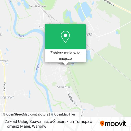 Mapa Zakład Usług Spawalniczo-Ślusarskich Tomspaw Tomasz Majer