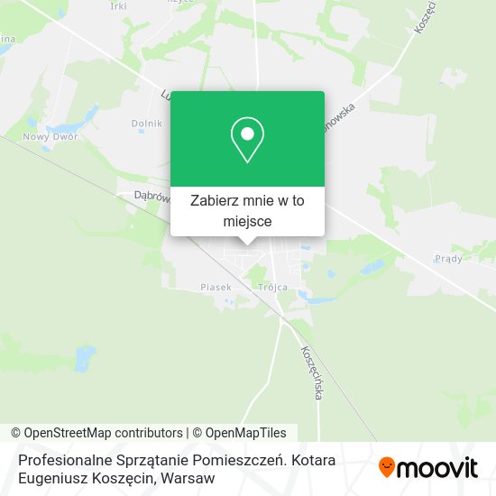 Mapa Profesionalne Sprzątanie Pomieszczeń. Kotara Eugeniusz Koszęcin