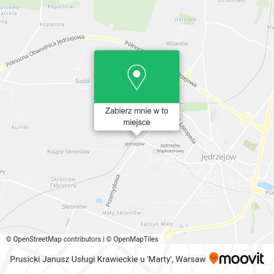 Mapa Prusicki Janusz Usługi Krawieckie u 'Marty'