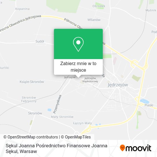 Mapa Sękul Joanna Pośrednictwo Finansowe Joanna Sękul