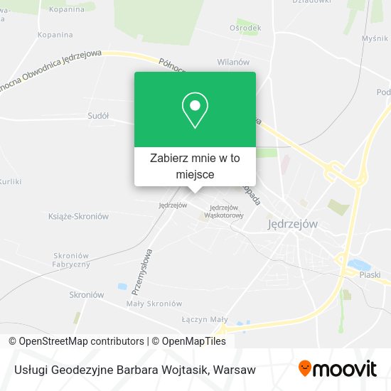 Mapa Usługi Geodezyjne Barbara Wojtasik