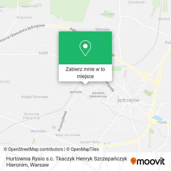 Mapa Hurtownia Rysio s.c. Tkaczyk Henryk Szczepańczyk Hieronim