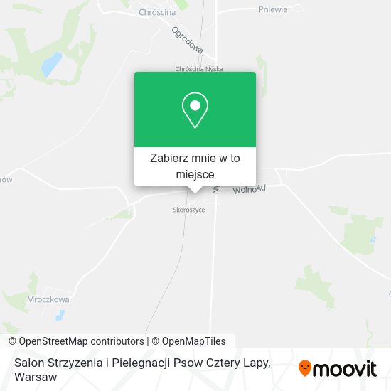 Mapa Salon Strzyzenia i Pielegnacji Psow Cztery Lapy