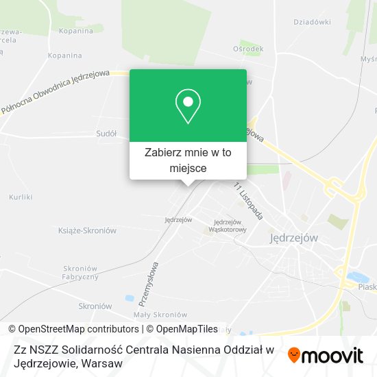 Mapa Zz NSZZ Solidarność Centrala Nasienna Oddział w Jędrzejowie