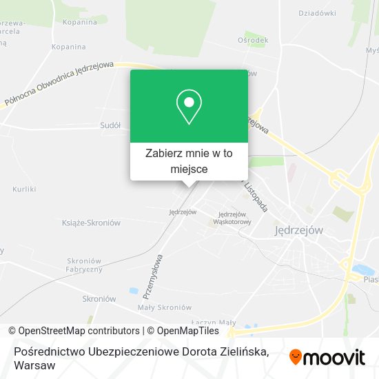 Mapa Pośrednictwo Ubezpieczeniowe Dorota Zielińska