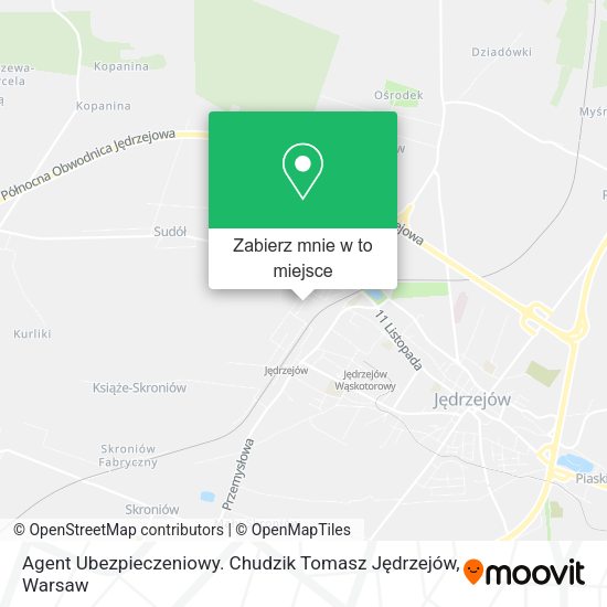 Mapa Agent Ubezpieczeniowy. Chudzik Tomasz Jędrzejów