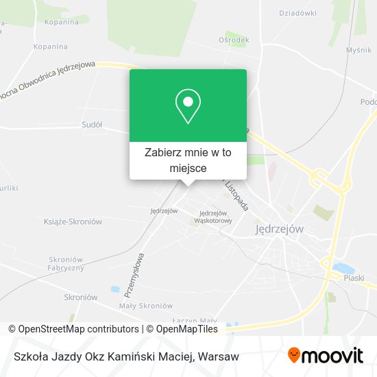 Mapa Szkoła Jazdy Okz Kamiński Maciej