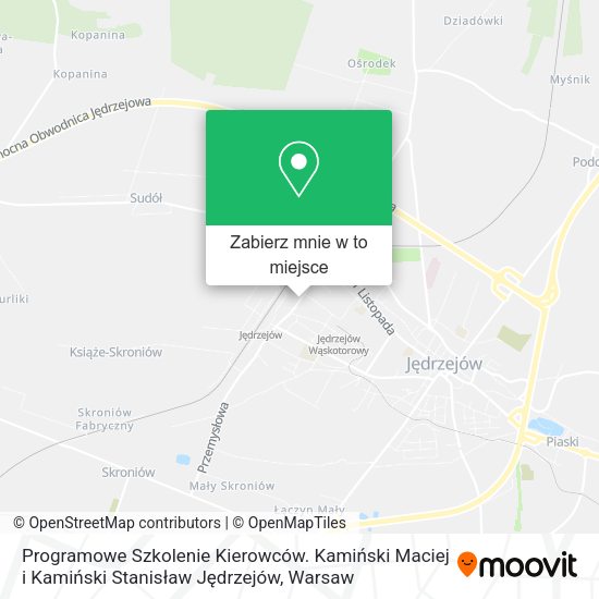 Mapa Programowe Szkolenie Kierowców. Kamiński Maciej i Kamiński Stanisław Jędrzejów