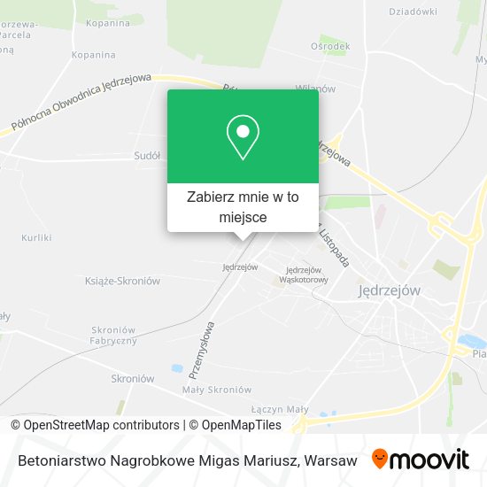 Mapa Betoniarstwo Nagrobkowe Migas Mariusz